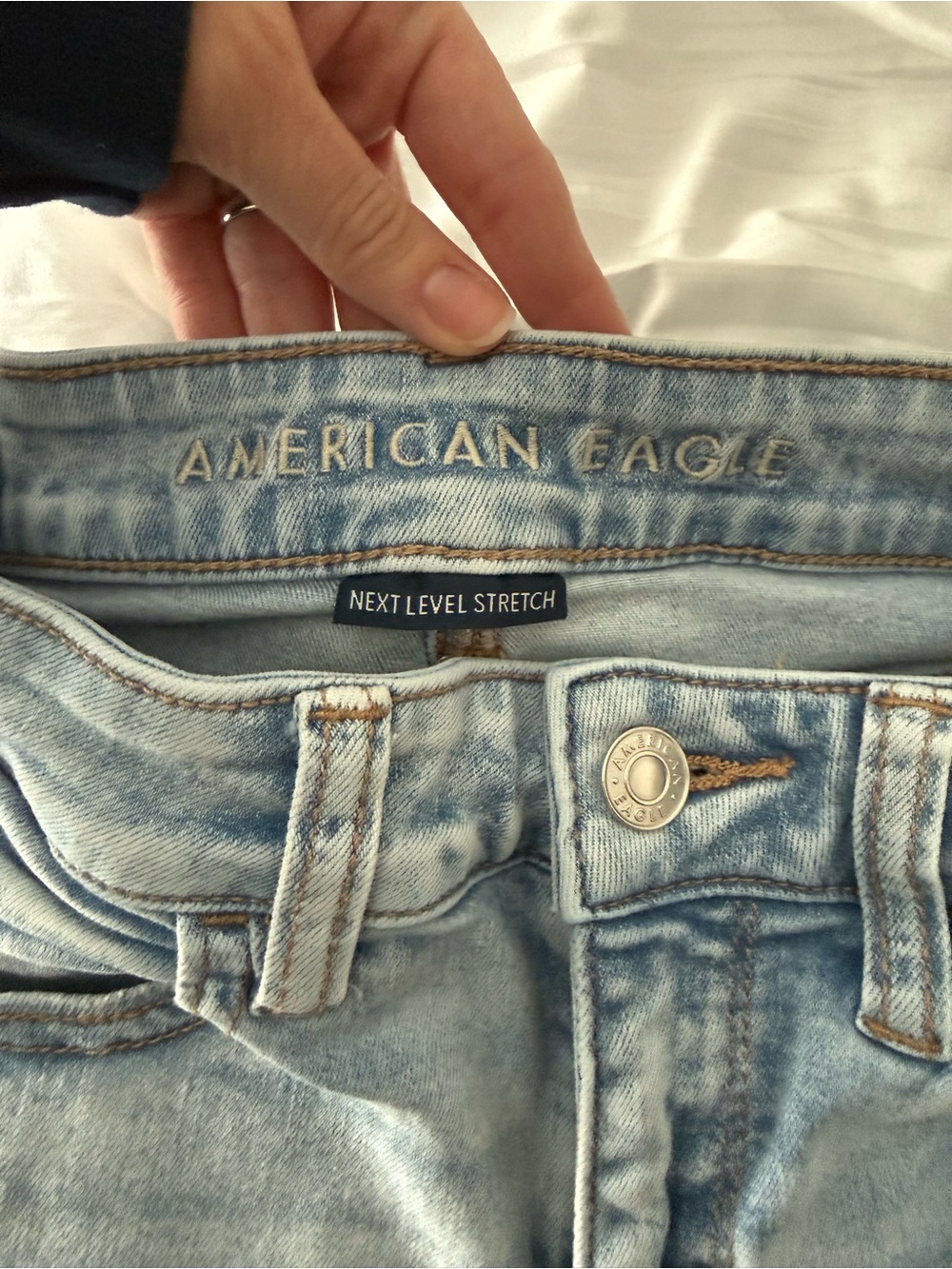 American Eagle Outfitters Light Blue Skinny Jeans - Picture 3 of 4